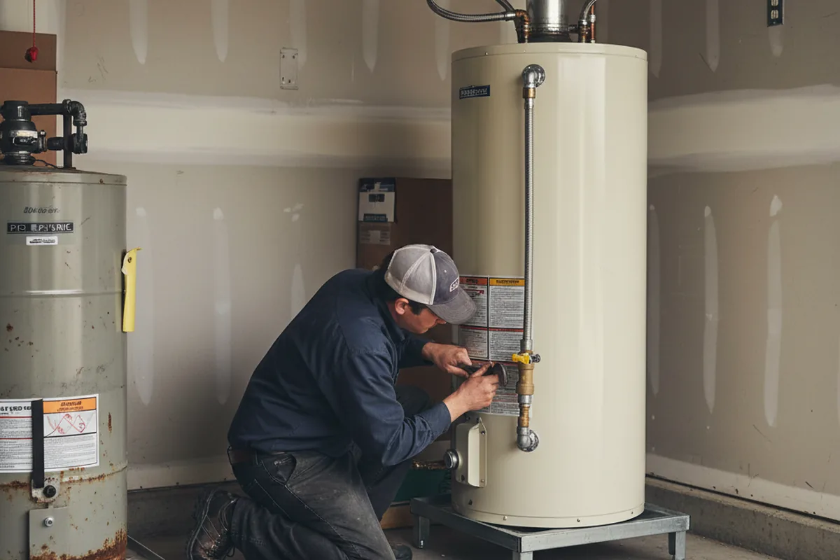 Water heater and shutoff valve replacement in Valier